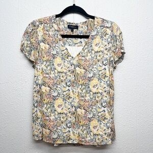 Caroll Paris Floral Cottagecore Gardencore Feminine Romantic Womens Top Size M